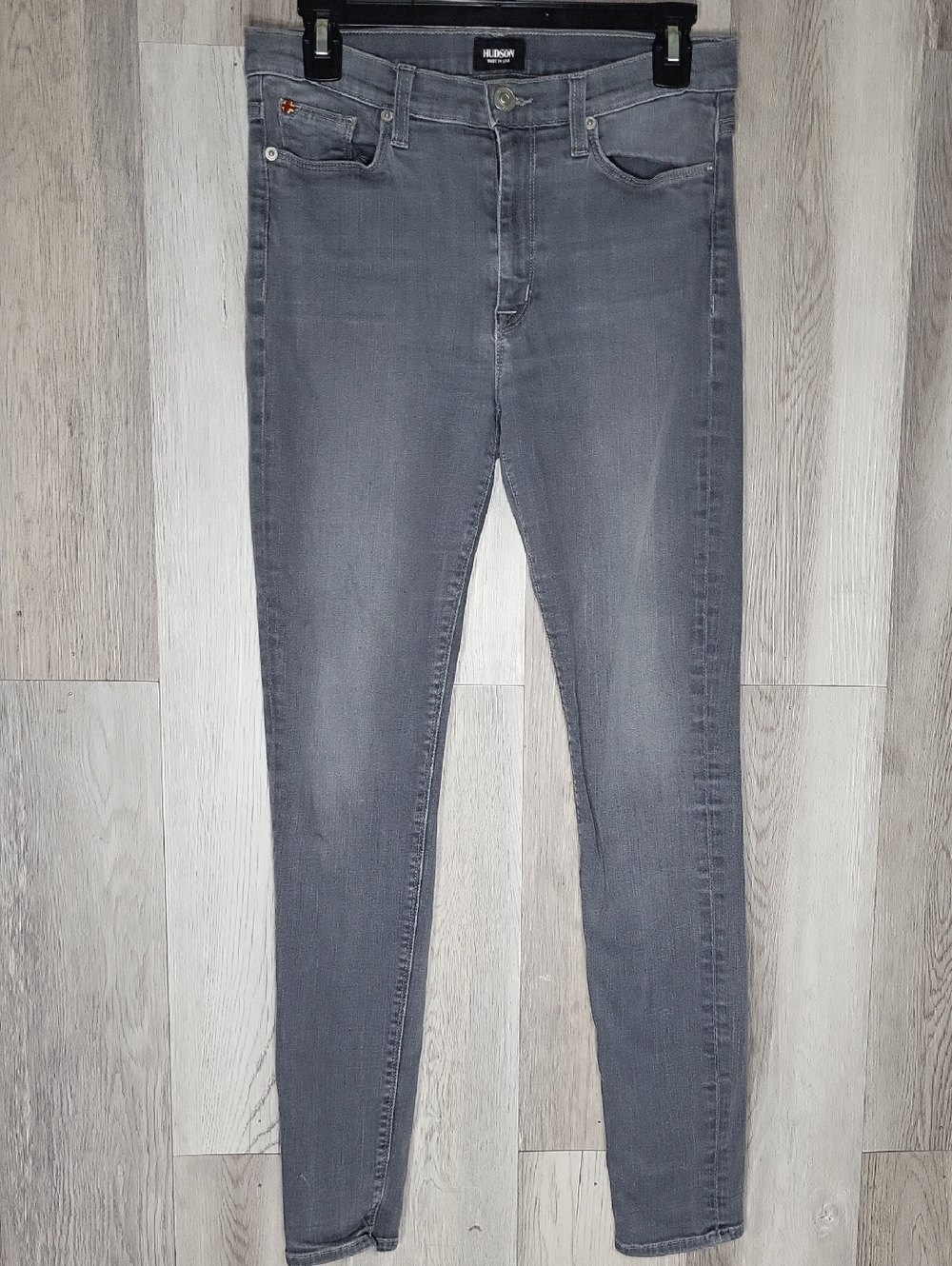 Hudson Barbara‎ High Waist Super Skinny Faded Grey Jeans Womens 29 Y2K Rocker